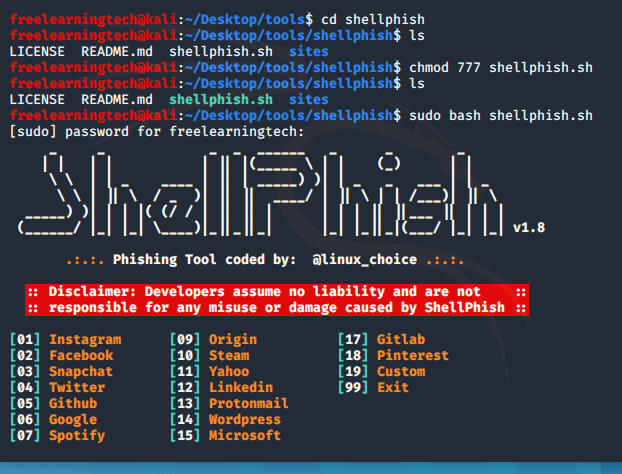 Phishing tool