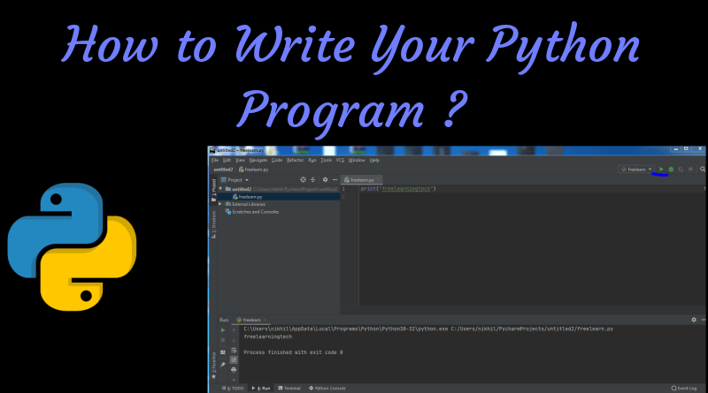 python writing program