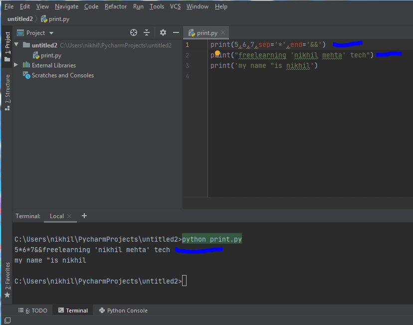Print Function Python
