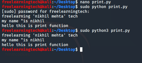 Print Function Python